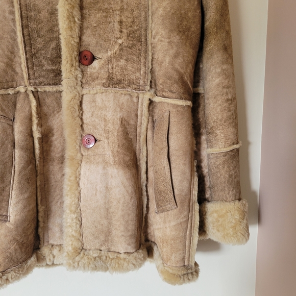 Vintage Genuine Shearling Sheepskin Rancher Jacket - Picture 5 of 10